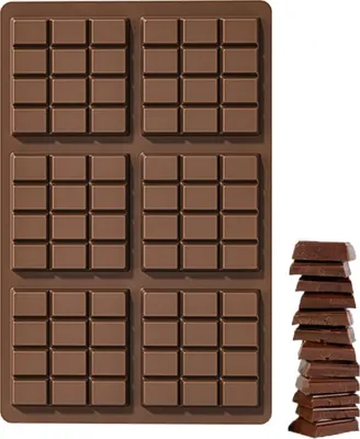 Produktbild von Silikon Schokoladenform für Schokoladentafel Silikonform 72 Schokoladenstückchen brechbare Form Schokoriegel Schokoladenriegel Schokolade