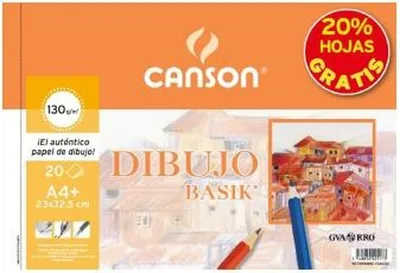 Immagine prodotto di Blocco da disegno Canson Basik A4 130 g/m² microperforato