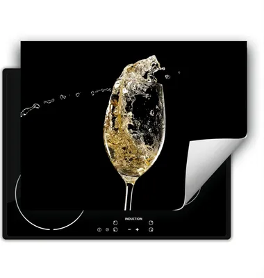 Immagine prodotto di DarHaus Piastra di copertura per stufa 80x52 cm Tappetino antiscivolo Roll-up, nero - Vino