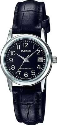 Produktbild von Casio #LTP-V002L-1B Women's Standard Analog Leather Band Black Dial Date Watch