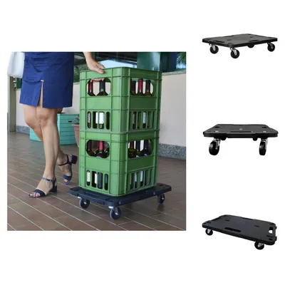 Productafbeelding van vidaXL Transportroller zwart, 58x38x12 cm, PP - Transportwagentje & kruiwagen