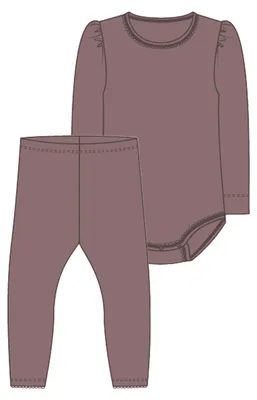 Produktbild von Name it baby Damen Nbfnigella Ls Slim Body/Legging Set, Twilight Mauve, Numeric_