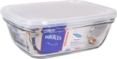 Obrázek produktu pro Obdélníkový box na oběd s víkem Duralex Freshbox Transparent 1,7 l 21,5 x 16,5 x 8 cm (6 kusů)