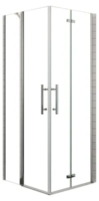 Produktbild von Duschspa Eckdusche Duschkabine 90cm(Drehtür) x 90cm(Falttür) x H.195cm Eckeinstieg Pendeltür Duschabtrennung