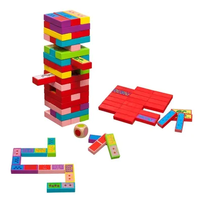 Produktbild von Wackelturm 3 in 1 Geschicklichkeitsspiel ab 6 Jahren, 2-6 Spieler
