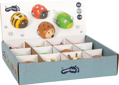 Produktbild von small foot Display Rückziehtiere Kleine Freunde, Parkgaragen und Fahrzeuge, Holz, Gummi, Kunststoff, ab 12 Monate, 12717