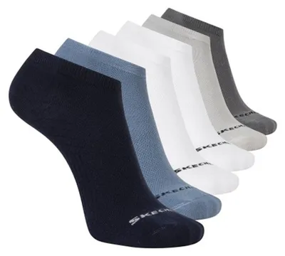 Zdjęcie produktu dla Skechers Uni S601841, zestaw 6 par skarpetek typu crew, rozmiar 43–46 (EU), skarpety sportowe z mieszanki bawełny, frotte, wygodne skarpety na co dzień i do wypoczynku, wielokolorowe, rozmiar L