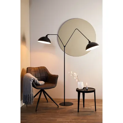 Productafbeelding van Zwarte vloerlamp Orion 2-lichts