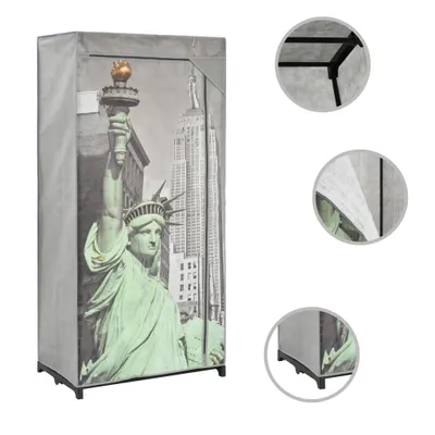 Immagine prodotto di vidaXL Armadio 75×45×160 cm in tessuto New York