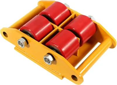 Produktbild von Maschinenfahrwerk - Schwerlast-Transportfahrwerk - Traglast 6 t (6000 kg) - Für Lager und Fabrik - Für Möbel und Haushaltsgeräte - Gelb