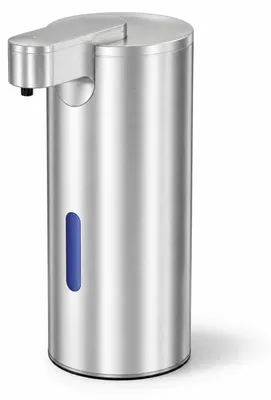 Produktbild von Automatischer Edelstahl Seifenspender, USB-C wiederaufladbar mit 2000mAh Akku, 340ml Sensor Spender mit einstellbarer Menge für Flüssigseife