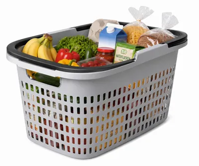 Produktbild von 18 Liter Henkel Korb Einkaufskorb Bügel Plastik Griffen Kunststoff