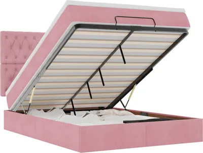 Obrázok produktu pre vidaXL Osmanská posteľ s matracmi ružová 140x190 cm zamat