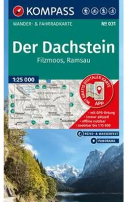 Obrázek produktu pro KOMPASS Turistická mapa 031 Dachstein, Ramsau, Filzmoos 1:25 000