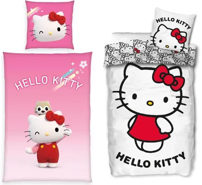 Produktbild von Hello Kitty - 2 x Bettwäsche-Set im Doppelpack, 135x200 & 80x80