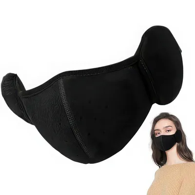 Produktbild von Winterwarme Maske mit Ohrenschutz, Winter Gesichtsmaske für Radfahrer, Kälteschutzmaske, Unisex-Maske, winddicht für Damen und Herren