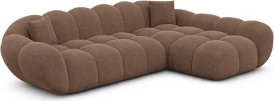 Produktbild von Strukturstoff L-Form Sofa Liva Braun Rechts