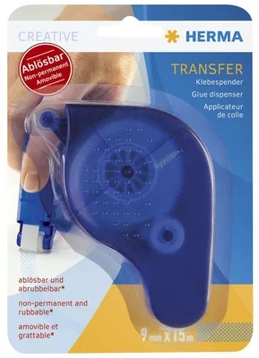 Produktbild von HERMA Klebespender Transfer, ablösbar, blau, 15 m, Blau, 15 m, 1 Stück(e)