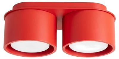 Image de Plafonnier MODO 2 rouge Gx53 2xGx53 10 W en aluminium 8 x 10 x 21 cm Sollux Lighting