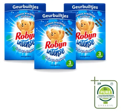 Immagine prodotto di 3 sacchetti profumati Robijn Intense - Fragranza Fresca - Confezione grande - 3 pezzi