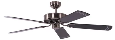 Obrázek produktu pro Stropní ventilátor Potkuri Aged Silver / Black 132 cm se stahovacím řetízkem