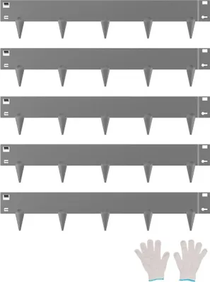 Produktbild von Rasenkante Gartenpalisade 5er Pack - Beeteinfassung 990x181mm - Beetumrandung für Gartenpflege