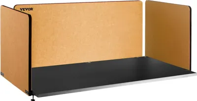 Image de Séparateur de bureau Panneau de confidentialité pour bureau 60 pouces, 3 panneaux Panneau acoustique de confidentialité, panneau acoustique insonorisant, réduit le bruit et les distractions visuelles, séparateur léger à fixation par pince, jaune