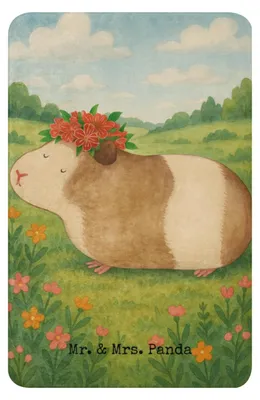 Produktbild von Mr. & Mrs. Panda Wärmedecke Meerschweinchen Weisheit Design 100 x 150 cm - Weiß - Geschenk, Decke, Spruch, Plaid, Kuscheldecke, Wunderland, Winterdecke, Motivation