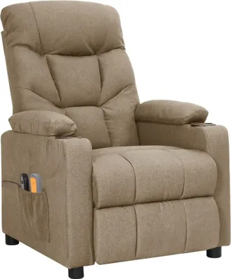 Produktbild von vidaXL Massagesessel Elektrisch Taupe Stoff