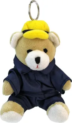 Produktbild von Feuerwehr-Teddy Schlüsselanhänger - ca. 12 cm