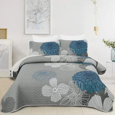 Produktbild von Unyqoos® Deluxe Blumenmuster-Bettdeckenset für s und komfortables Schlaferlebnis