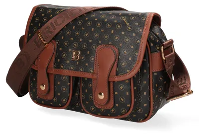 Imagen del producto de Seraphina Plus, bolso de hombro para mujer, poliuretano, color y marrón. Marca: Black + Brown. Modelo: UNICA. Dimensiones: 30x24x10 cm. Código: 4195-BLACK_BROWN