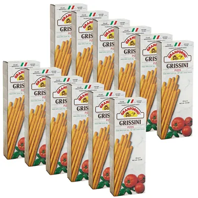 Zdjęcie produktu dla Granforno Grissini Pizza z oliwą z oliwek 125g opakowanie 12 sztuk