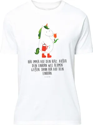 Produktbild von Mr. & Mrs. Panda S T-Shirt Einhorn Gärtner - Weiß - Geschenk, Lustiges, Shirt, Tshirt, Stiefel, Freude, Einhörner, Unicorn, oberteil, Garten