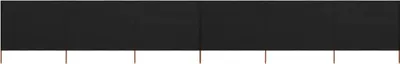 Produktbild von 6-teiliges Windschutzgewebe 800 x 80 cm Schwarz