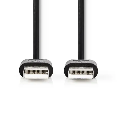 Productafbeelding van Nedis CCGT60000BK20, 2 meter, USB A, USB A, USB 2.0, 0,48 Gbit/s, zwart