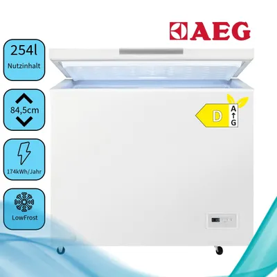 Produktbild von AEG AHB526D1LW, 254 l, 21 kg/24h, 39 dB, No-Frost-System, D, Weiß