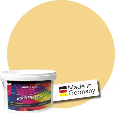 Produktbild von WALLCOVER Wandfarbe Sonnengelb Hochdeckend Klasse 1 Matt 1L für 8 m²