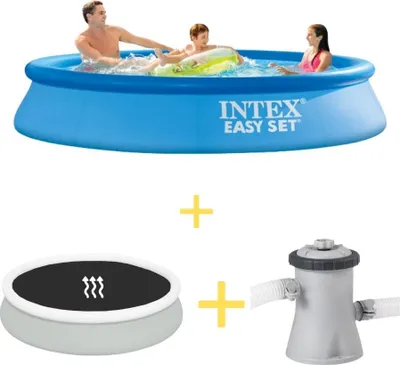 Produktbild von Intex Easy Set Pool - 305 x 61 cm - Inklusive Solarsegel & Filterpumpe