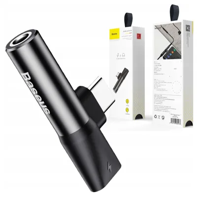 Immagine prodotto di Baseus Audio Converter L41: Adattatore USB-C a Jack 3,5mm per Cuffie - Nera KP36384