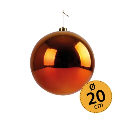 Produktbild von Christbaumkugel orange Weihnachtskugel ⌀ 20 cm Baumschmuck Deko-Kugel glänzend