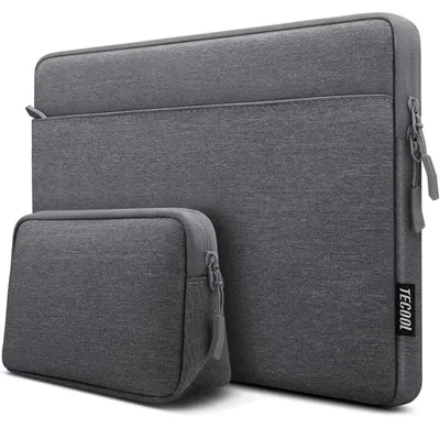 Produktbild von Laptoptasche 14 Zoll Dunkelgrau Wasserdicht mit Zubehörtasche für Acer Asus Dell Lenovo HP MacBook Air 15