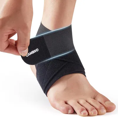 Immagine prodotto di CAMBIVO Tutore Caviglia x1, Cavigliera Ortopedica, Cavigliera Sportiva per Distorsione, Fascia Elastica Caviglia Regolabile, Cavigliera per Fascite Plantare, Danni ai Legamenti, Tendine, Sport