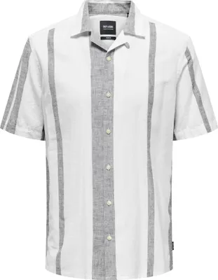 Produktbild von ONLY & SONS Hemd Kurzarm Resort Kragen Knopfleiste Größe: XS