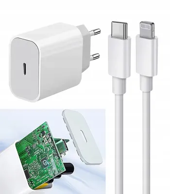 Produktbild von Netzladegerät 20 W mit schnellem, leistungsstarkem Kabel kompatibel mit USB-C Lightning