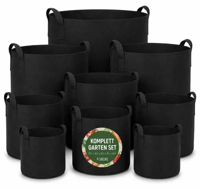 Produktbild von Pflanzsäcke Set Schwarz, Set:Komplett Garten Set