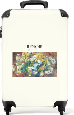 Produktbild von NoBoringSuitcases.com® Koffer Handgepäck Trolley Rollkoffer Kleine Reisekoffer mit 4 Rollen - Kunst - Renoir - Blumen - Alte Meister - Malerei - Cabin Size < 55x40x23 cm & 55x40x20 cm - Fotokoffer - Kabinenkoffer - BoardgepäckHandgepäck Koffer 55x35x20 cm, 36L,