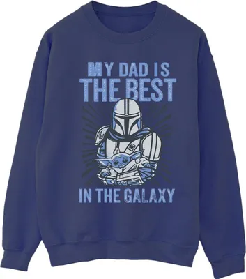 Produktbild von Star Wars - "Mandalorian Best Dad" Sweatshirt für Damen BI39919 (XXL) (Marineblau)