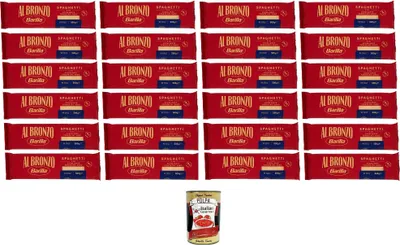 Produktbild von Al Bronzo Pasta Spaghetti Bronze Gezogene Pasta Rohe Verarbeitungsmethode 24x 500gr + Italian Gourmet polpa 400g