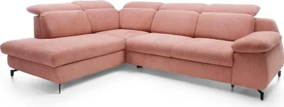 Immagine prodotto di FURNLUX Divano angolare Cobra Rosa e Nero 288cm / Colore principale: Rosa / Dimensioni: 288 x 106 x 223 cm